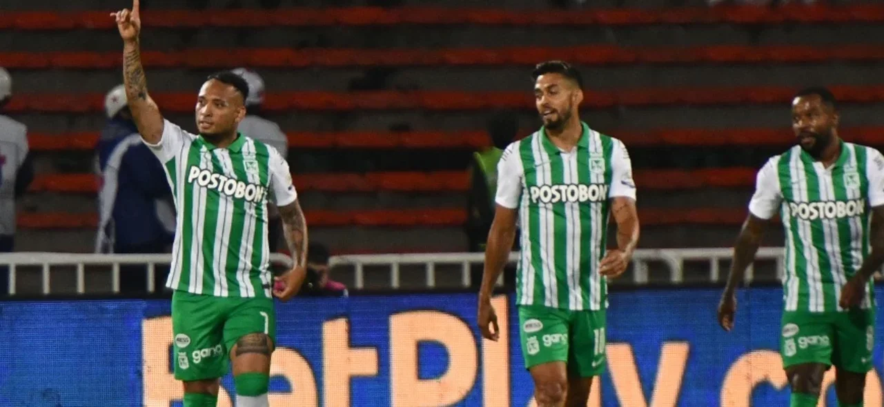 Nacional celebra el primer gol ante Jaguares / Foto VizzorImage - Luis Benavides