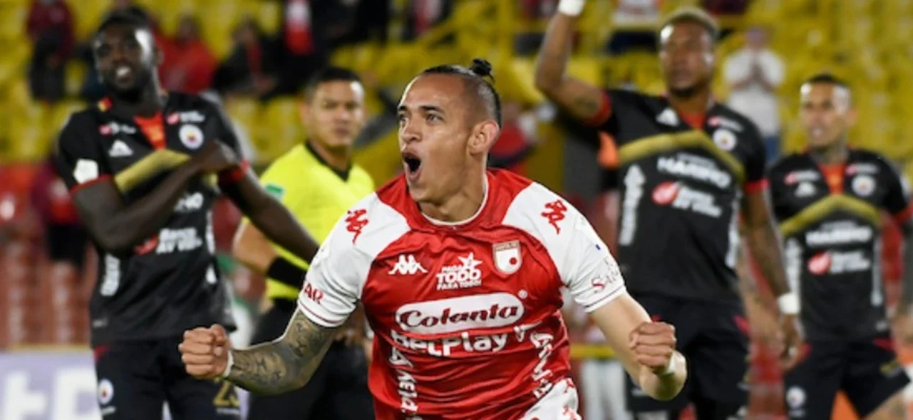 Neyder Moreno marcó su primer gol con Santa Fe/ AFP