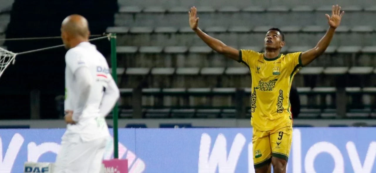 Yeison Moreno marcó el gol del triunfo | Foto: VizzorImage / John Jairo Bonilla