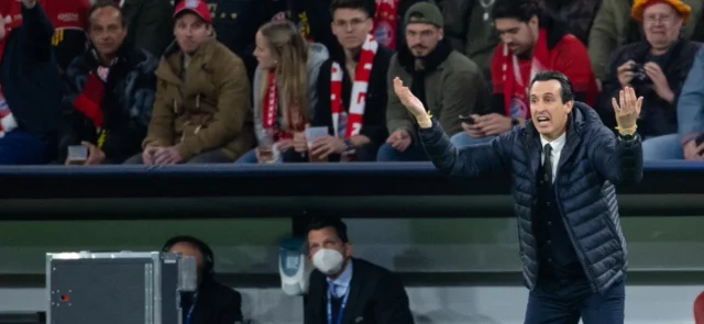 Emery en partido de Champions ante Bayern / Foto AFP