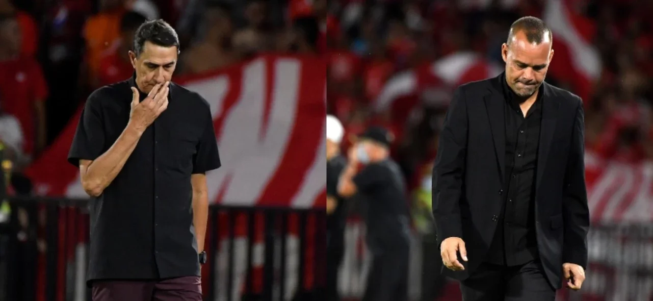 Alexandre Guimarães y Rafael Dudamel, técnicos de América y Cali. / Fotos: VizzorImage - Gabriel Aponte
