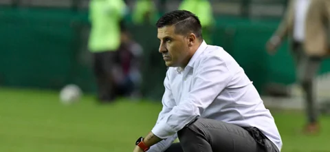 Juan Cruz Real, DT de Junior. Foto: VizzorImage / Gabriel Aponte