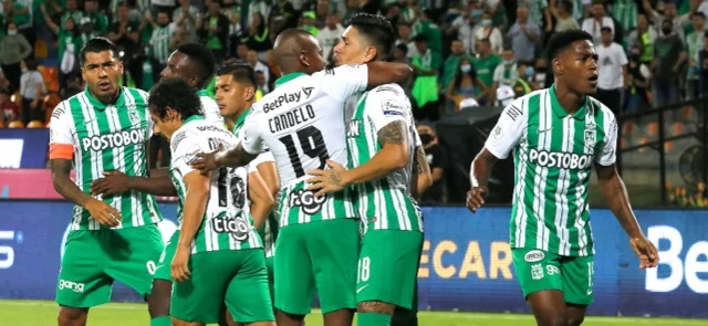 Nacional celebra en la Liga BetPlay / Foto VizzorImage