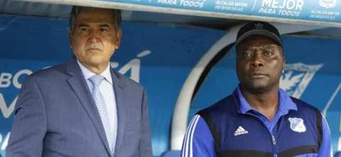 Jorge Luis Pinto junto a Freddy Rincón/ El Tiempo