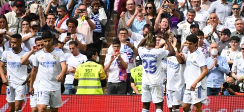 Real Madrid celebra el título de Liga / Foto AFP