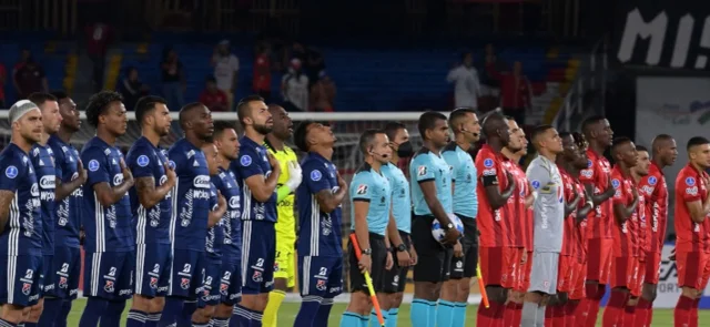 Actos protocolarios en América vs Medellín por Copa Sudamericana / Foto AFP
