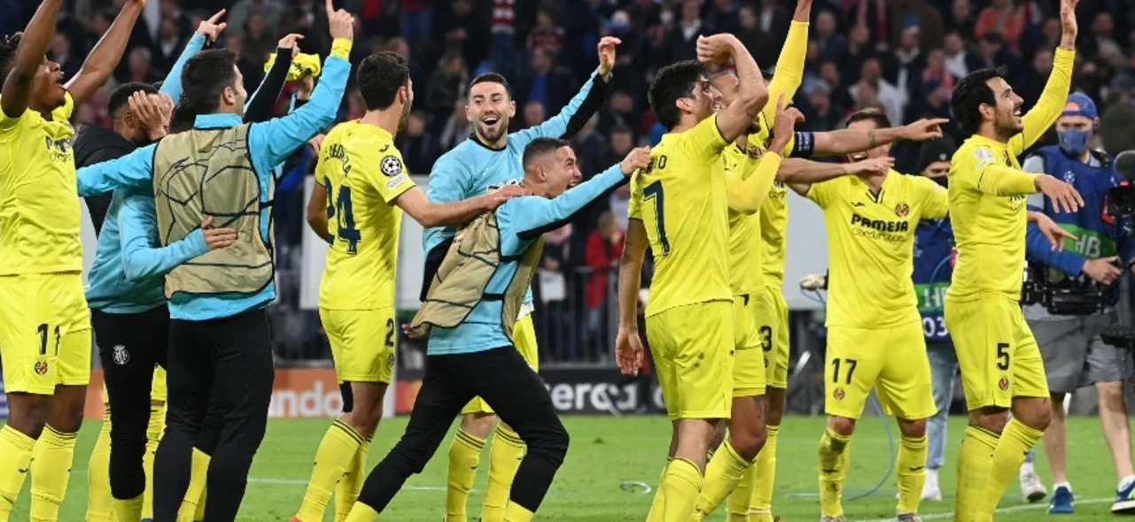 Villarreal celebra en Alemania / Foto AFP