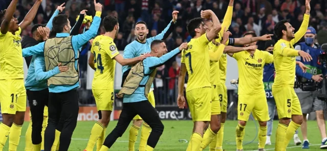 Villarreal celebra en Alemania / Foto AFP