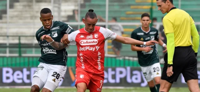 Cali y Santa Fe empataron 1-1. Foto: VizzorImage / Gabriel Aponte