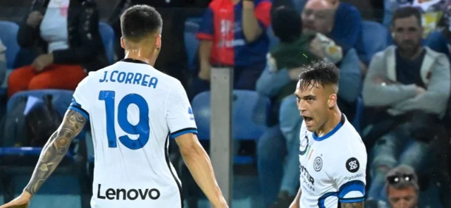 Lautaro Martínez se reportó con doblete / AFP