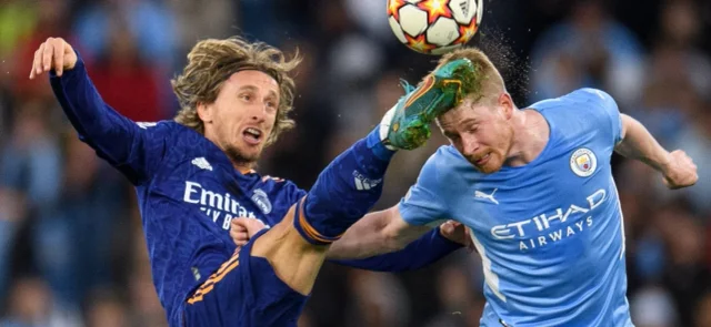 Partido de ida entre City y Real / Foto AFP