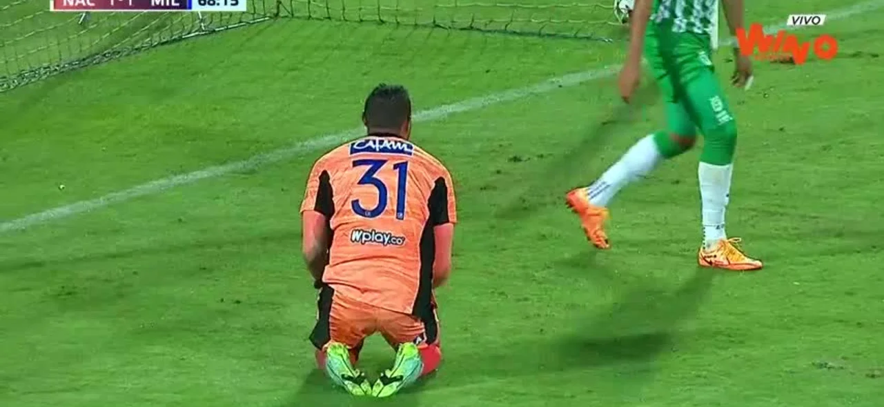 Álvaro Montero tuvo dos atajadas notables frente a Nacional.