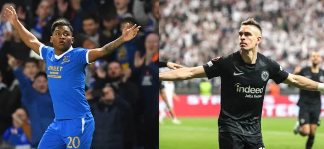 Eintracht Frankfurt y Rangers jugarán la final de la Uefa Europa League. Foto: AFP.