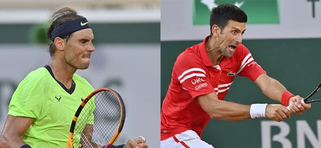 Djokovic derrotó a Nadal en las semifinales de Roland Garros 2021. Foto: AFP.