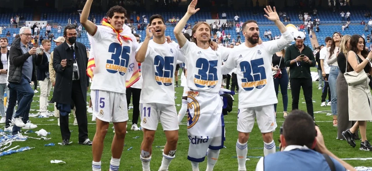 Real Madrid celebra el título de LaLiga / Foto AFP