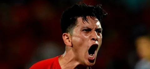 Germán Cano, máximo goleador histórico de Independiente Medellín. Foto: VizzorImage / León Monsalve