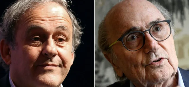 Michel Platini y Joseph Blatter. Foto: AFP
