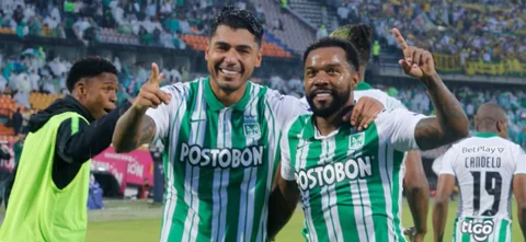 Duque y Dorlan, autores de los goles 'verdolagas' | Foto: VizzorImage / Donaldo Zuluaga