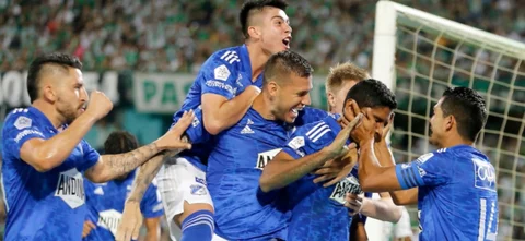 Daniel Ruiz y Luis Carlos Ruiz le dieron la victoria a Millonarios. / Foto: VizzorImage - Donaldo Zuluaga