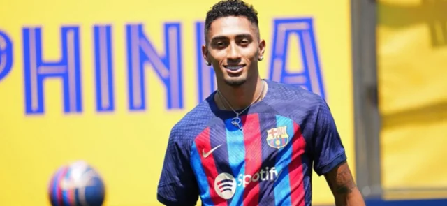 Raphinha fue el autor del gol en amistoso Barcelona vs. Real Madrid en Las Vegas, USA. / Foto: AFP.