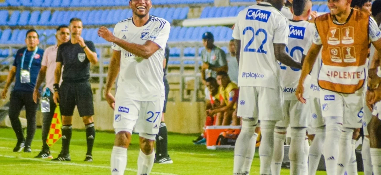 Millonarios se impuso de visita 0-2 contra Unión Magdalena. / Foto: VizzorImage - Gustavo Pacheco