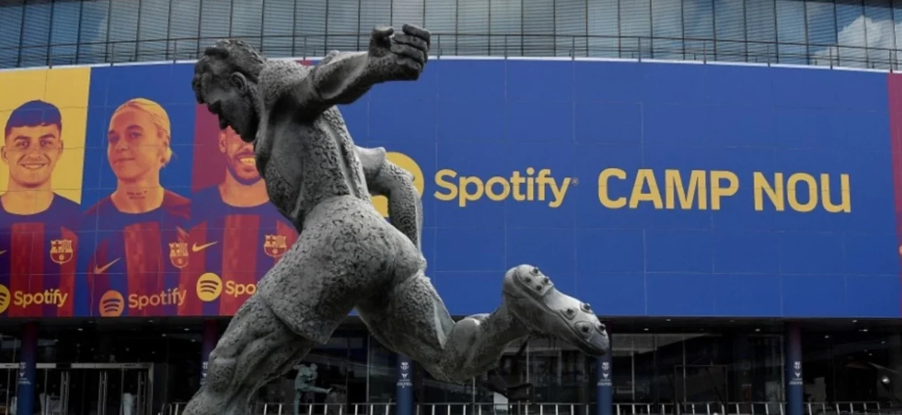 Spotify como nuevo patrocinador también estará en las camisetas. / Foto: AFP.