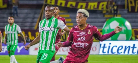 Tolima y Nacional empataron 2-2. Foto: VizzorImage / Juan Torres