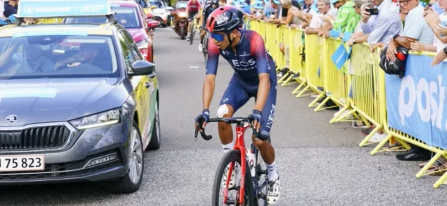 Egan Bernal abandonó el Tour de Dinamarca cuando faltaban 28 kilómetros para la meta. / Foto: AFP.