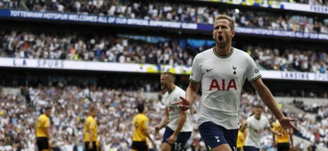 Kane llegó a 185 goles con la camiseta de Tottenham. / Foto: AFP.