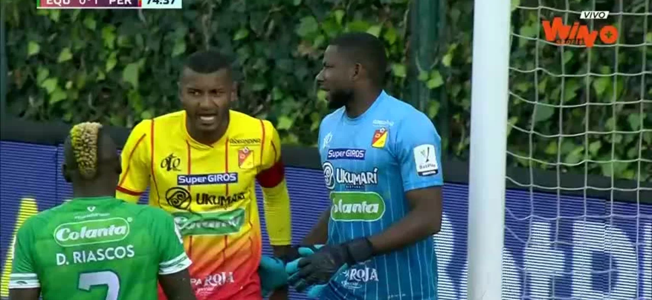 Castillo salvó a Pereira del gol de Equidad para empatar el partido.