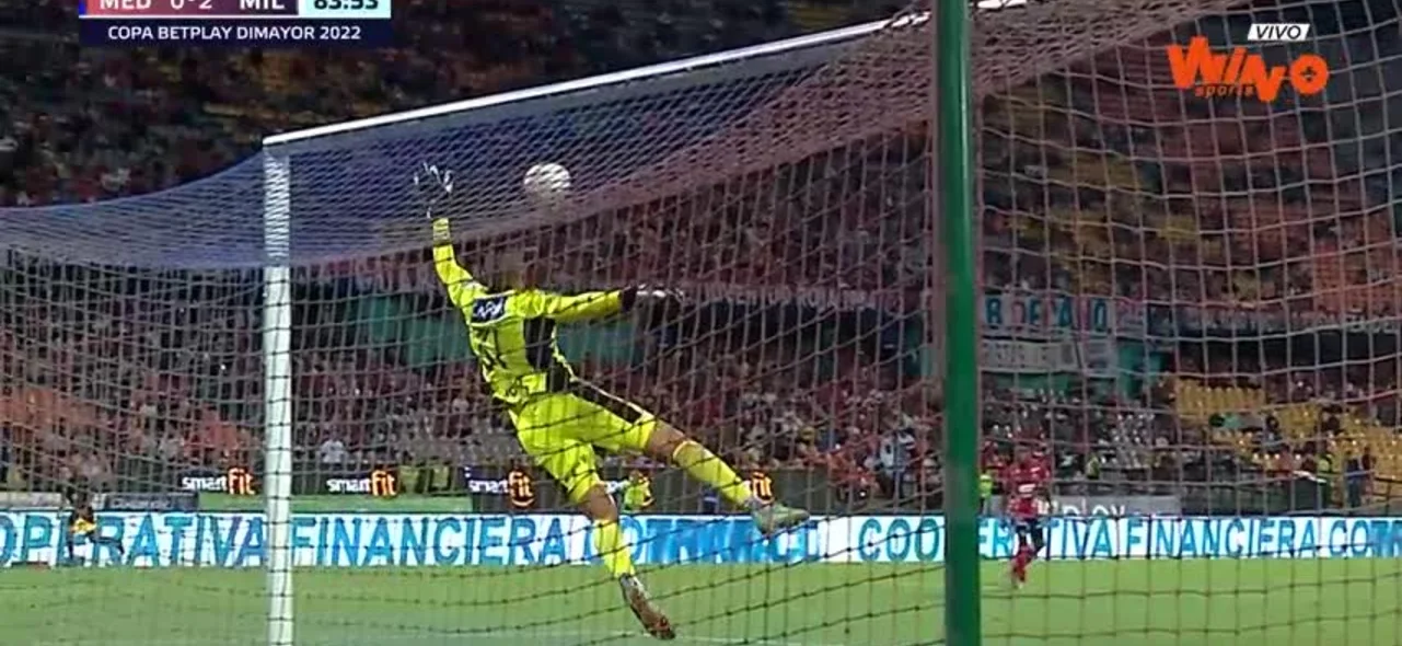 Montero demostró porqué es el arquero titular de Millonarios con increíble atajada