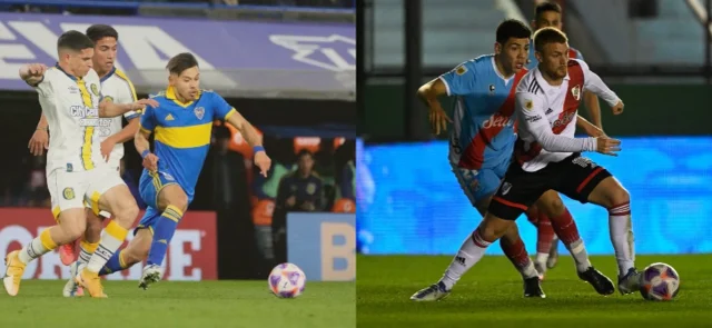 Boca Juniors y River Plate empataron sin goles sus partidos. Fotos: Twitter/@BocaJrsOficial y @RiverPlate