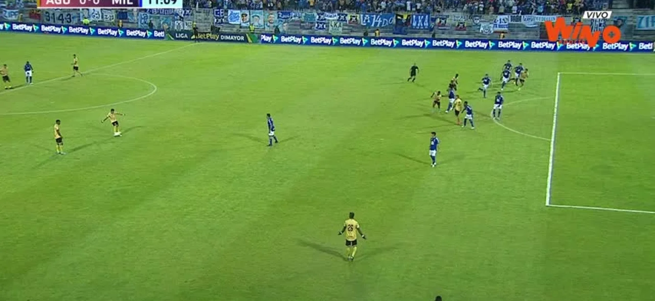 Este fue el gol anulado de Águilas Doradas ante Millonarios. Este fue el gol anulado de Águilas Doradas ante Millonarios.