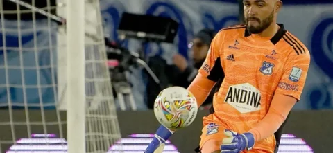 Álvaro Montero, arquero de Millonarios. / Foto: VizzorImage - Andrés Rot