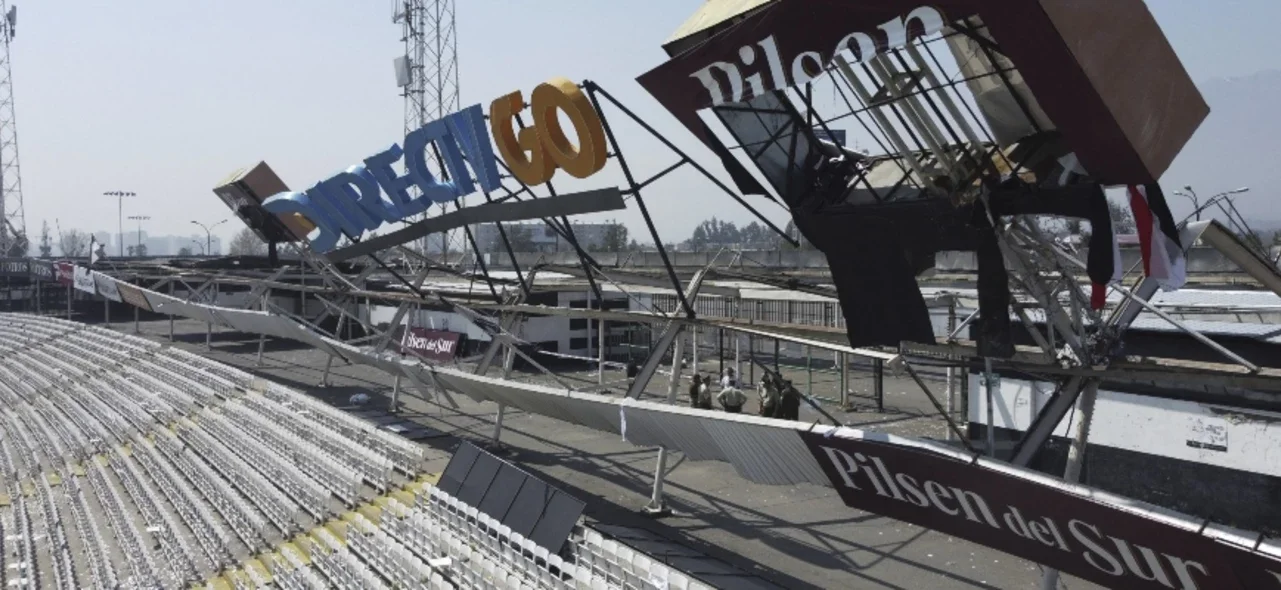 Estadio Monumental de Santiago. Foto: AFP Estadio Monumental de Santiago. Foto: AFP
