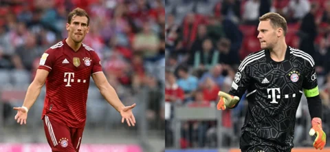 León Goretzka y Manuel Neuer. Foto: AFP
