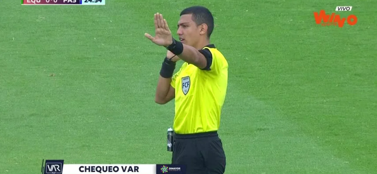 Así fue la jugada que tuvo revisión del Var en Equidad vs. Pasto