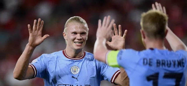 Haaland se reportó con doblete / AFP