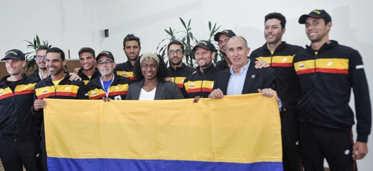 Equipo colombiano de Copa Davis. Foto: VizzorImage / Luis Ramirez