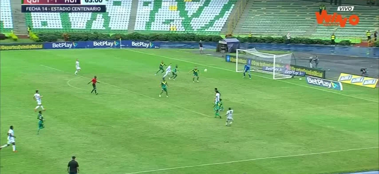 Palo salvó a Deportes Quindío del segundo gol de Huila
