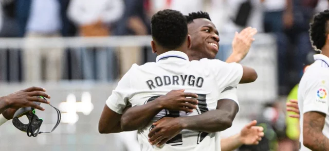 Rodrygo y Vinicius Junior. Foto: AFP