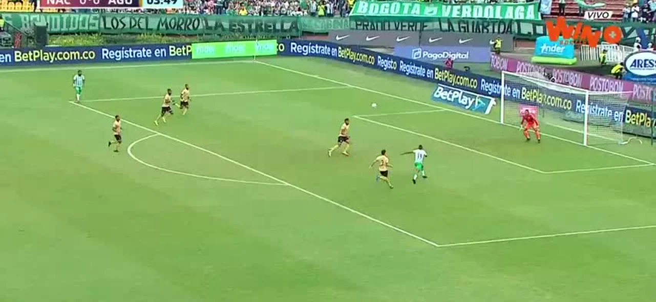 Nacional buscó abrir el marcador pero Contreras demostró sus reflejos