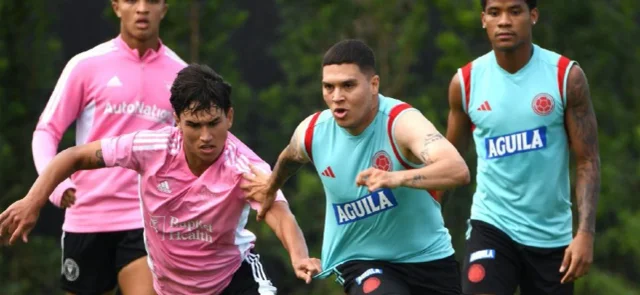 Así se vio a Juan Fernando Quintero y Falcao con jugadores de Inter de Miami. / Foto: FCF.