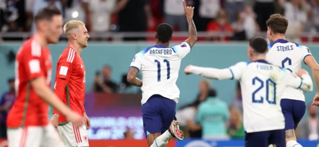 Inglaterra ganó y pasó a octavos de final con goleada ante Gales. / Foto: fifaworldcup_es.