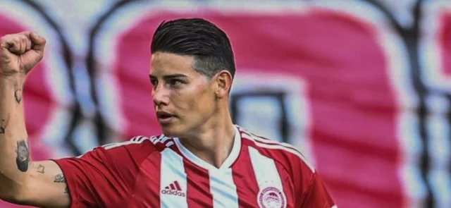 James Rodríguez. Foto: Twitter/@olympiacosfc