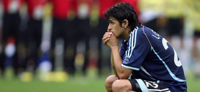 Lucho González durante el Mundial de Alemania 2006. Foto: AFP