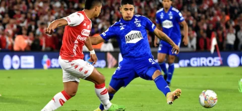 Santa Fe y Millonarios empataron 1-1 en El Campín. / Foto: VizzorImage - Felipe Caicedo