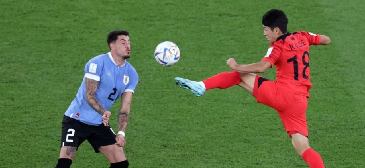 Los mejores momentos entre Corea del Sur y Uruguay. / Foto: AFP.