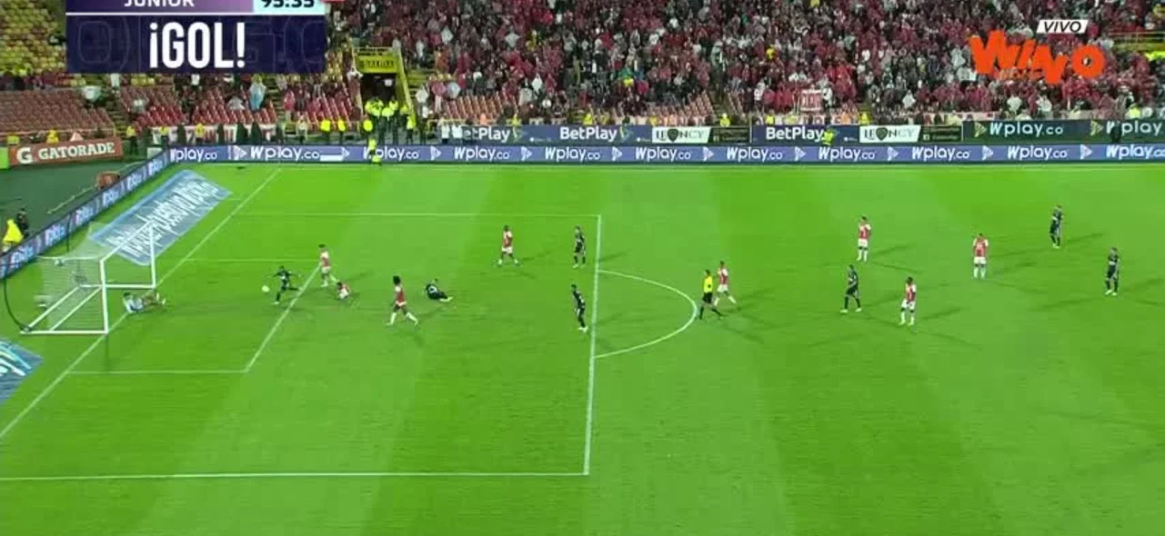 Mira la jugada del gol anulada de Junior contra Santa Fe