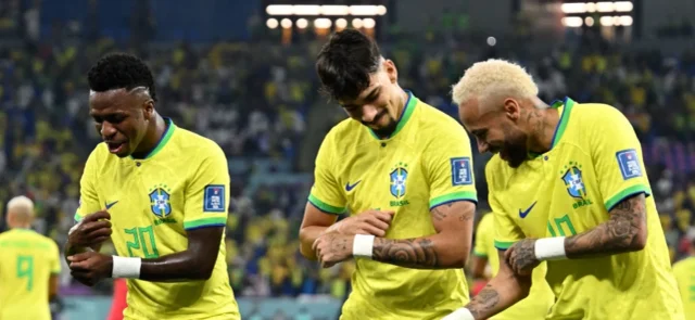 Vinicius, Paquetá y Neymar. Foto: AFP